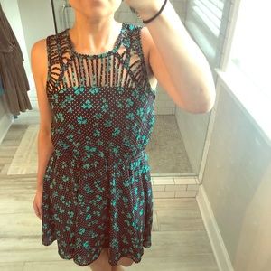 3/$15 Polka dots and floral print dress